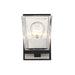 Bleeker Street Matte Black Brushed Nickel 1 Light Wall Sconce - Wall Sconces