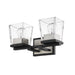 Bleeker Street Matte Black Brushed Nickel 2 Light Vanity - Bath & Vanity