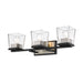 Bleeker Street Matte Black Brushed Nickel 3 Light Vanity - Bath & Vanity