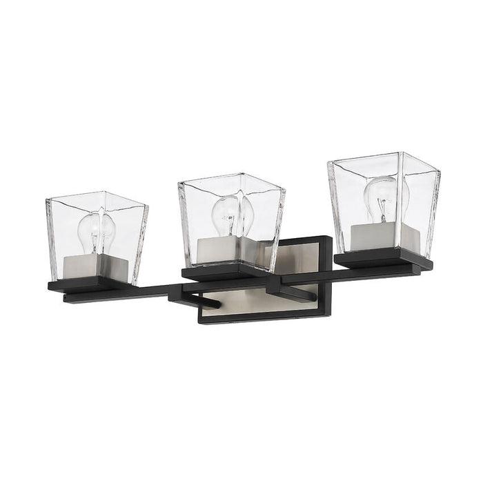 Bleeker Street Matte Black Brushed Nickel 3 Light Vanity - Bath & Vanity