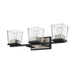 Bleeker Street Matte Black Brushed Nickel 3 Light Vanity - Bath & Vanity