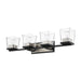 Bleeker Street Matte Black Brushed Nickel 4 Light Vanity - Bath & Vanity
