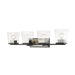 Bleeker Street Matte Black Brushed Nickel 4 Light Vanity | theLightShop