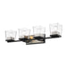 Bleeker Street Matte Black Brushed Nickel 4 Light Vanity - Bath & Vanity