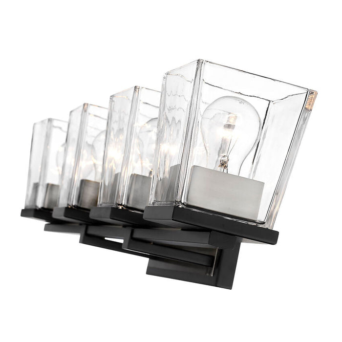 Bleeker Street Matte Black Brushed Nickel 4 Light Vanity - Bath & Vanity