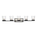 Bleeker Street Matte Black Brushed Nickel 5 Light Vanity - Bath & Vanity