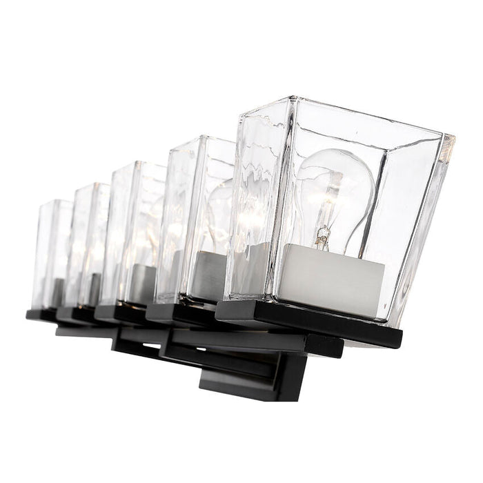 Bleeker Street Matte Black Brushed Nickel 5 Light Vanity - Bath & Vanity