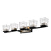 Bleeker Street Matte Black Brushed Nickel 5 Light Vanity - Bath & Vanity
