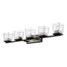 Bleeker Street Matte Black Brushed Nickel 5 Light Vanity - Bath & Vanity