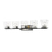Bleeker Street Matte Black Brushed Nickel 5 Light Vanity | theLightShop