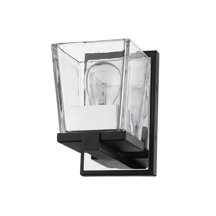 Bleeker Street Matte Black Chrome 1 Light Wall Sconce - Wall Sconces