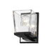 Bleeker Street Matte Black Chrome 1 Light Wall Sconce - Wall Sconces