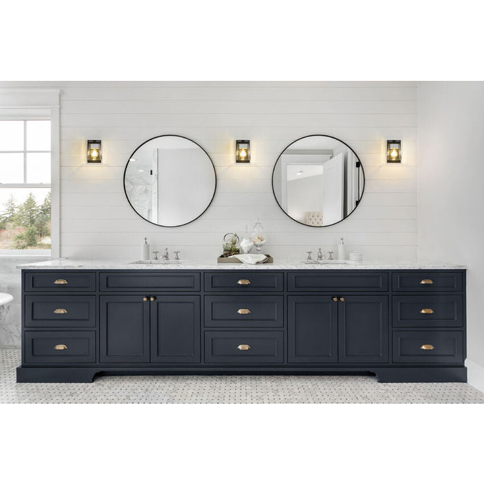 Bleeker Street Matte Black Chrome 1 Light Wall Sconce - Wall Sconces