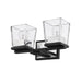 Bleeker Street Matte Black Chrome 2 Light Vanity - Bath & Vanity