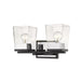 Bleeker Street Matte Black Chrome 2 Light Vanity | theLightShop