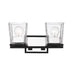 Bleeker Street Matte Black Chrome 2 Light Vanity - Bath & Vanity