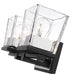 Bleeker Street Matte Black Chrome 2 Light Vanity - Bath & Vanity