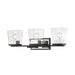 Bleeker Street Matte Black Chrome 3 Light Vanity | theLightShop