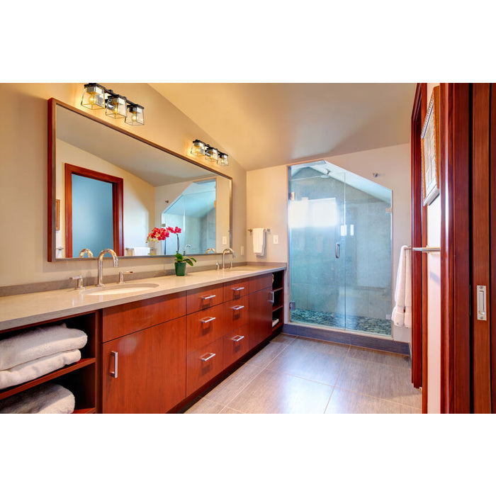Bleeker Street Matte Black Chrome 3 Light Vanity - Bath & Vanity