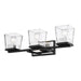 Bleeker Street Matte Black Chrome 3 Light Vanity - Bath & Vanity