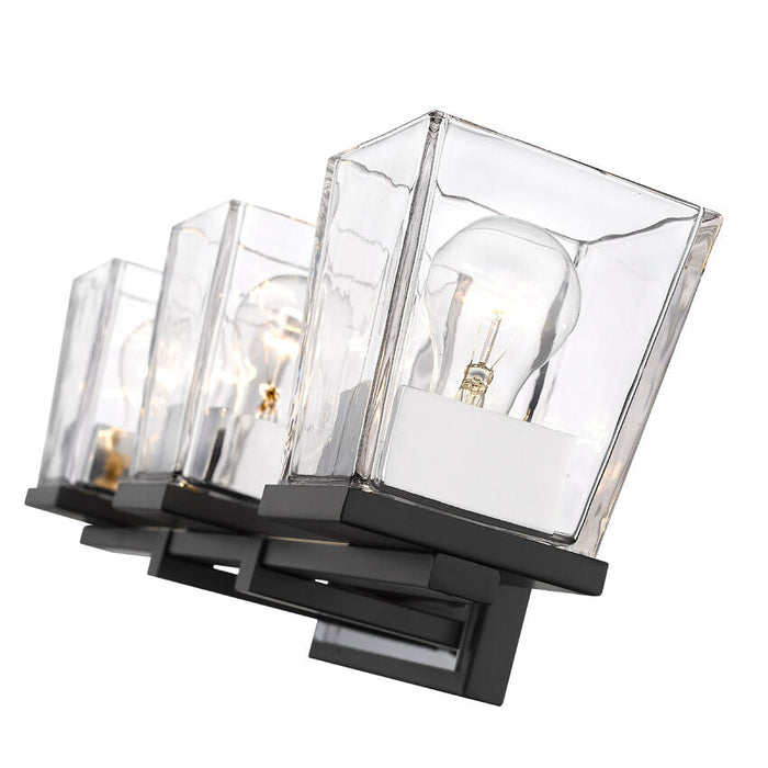 Bleeker Street Matte Black Chrome 3 Light Vanity - Bath & Vanity