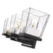 Bleeker Street Matte Black Chrome 3 Light Vanity - Bath & Vanity