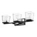 Bleeker Street Matte Black Chrome 3 Light Vanity - Bath & Vanity