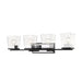Bleeker Street Matte Black Chrome 4 Light Vanity | theLightShop
