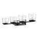 Bleeker Street Matte Black Chrome 4 Light Vanity - Bath & Vanity
