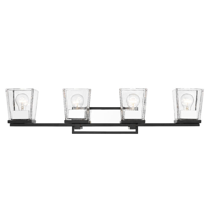 Bleeker Street Matte Black Chrome 4 Light Vanity - Bath & Vanity