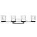 Bleeker Street Matte Black Chrome 4 Light Vanity - Bath & Vanity