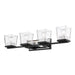 Bleeker Street Matte Black Chrome 4 Light Vanity - Bath & Vanity