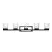 Bleeker Street Matte Black Chrome 5 Light Vanity - Bath & Vanity