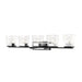Bleeker Street Matte Black Chrome 5 Light Vanity | theLightShop