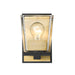 Bleeker Street Matte Black Olde Brass 1 Light Wall Sconce - Wall Sconces
