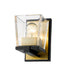 Bleeker Street Matte Black Olde Brass 1 Light Wall Sconce - Wall Sconces
