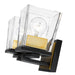 Bleeker Street Matte Black Olde Brass 2 Light Vanity - Bath & Vanity