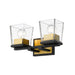 Bleeker Street Matte Black Olde Brass 2 Light Vanity - Bath & Vanity