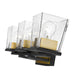 Bleeker Street Matte Black Olde Brass 3 Light Vanity - Bath & Vanity