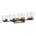 Bleeker Street Matte Black Olde Brass 4 Light Vanity - Bath & Vanity