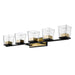 Bleeker Street Matte Black Olde Brass 5 Light Vanity - Bath & Vanity