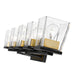 Bleeker Street Matte Black Olde Brass 5 Light Vanity - Bath & Vanity