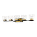 Bleeker Street Matte Black Olde Brass 5 Light Vanity | theLightShop