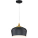 Blend Black with Wood Grain LED Pendant - Pendants