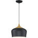 Blend Black with Wood Grain LED Pendant - Pendants