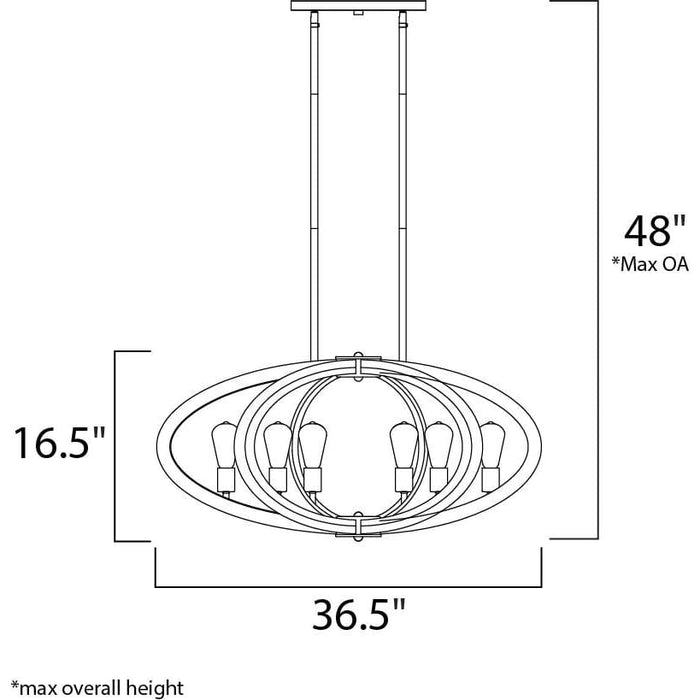 Bodega Bay Anthracite Multi-Light Pendant - Pendants