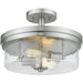 Bohin Brushed Nickel Semi-Flushmount | theLightShop