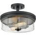 Bohin Matte Black Semi-Flushmount | theLightShop