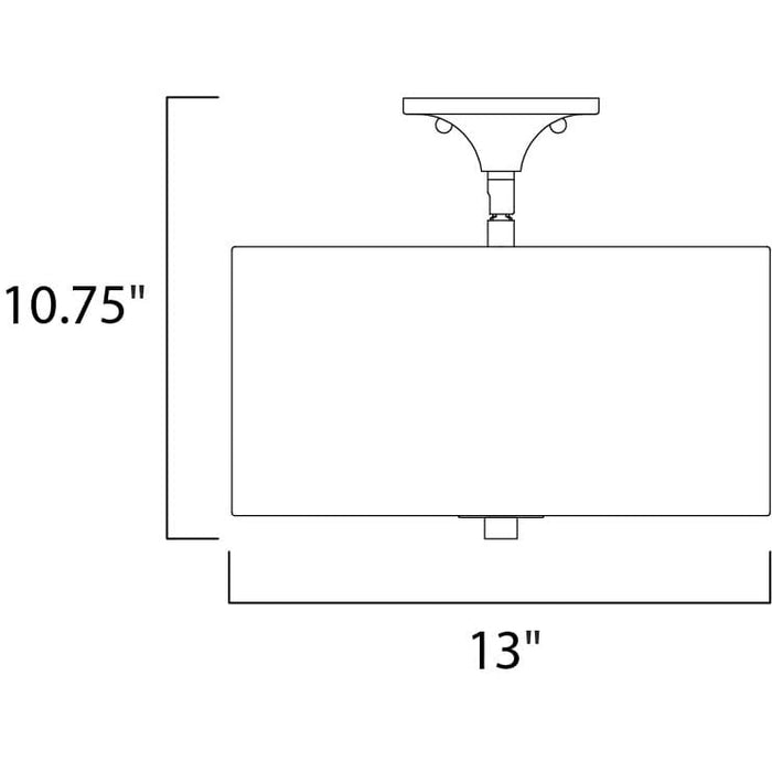 Bongo Satin Nickel Semi-Flush Mount - Semi-Flushmounts
