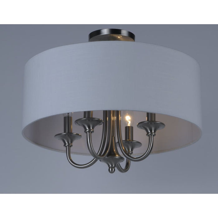 Bongo Satin Nickel Semi-Flush Mount - Semi-Flushmounts